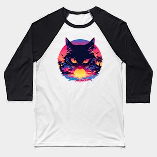 Cat and sunrise Baseball T-Shirt